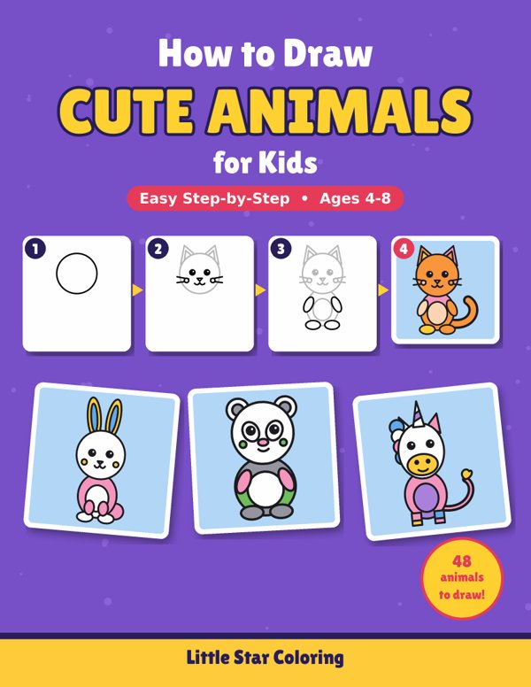 How to Draw Cute Animals for Kids cover